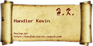 Handler Kevin névjegykártya